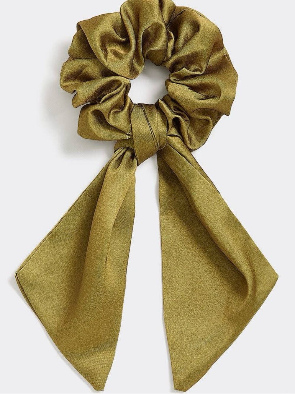 New with Tags Reitmans Satin Scrunchie with Tail - Olive - One Size